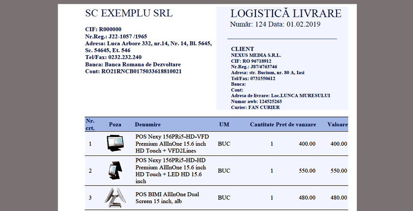 Includere rapoarte noi customizate in modulul Logistica livrari